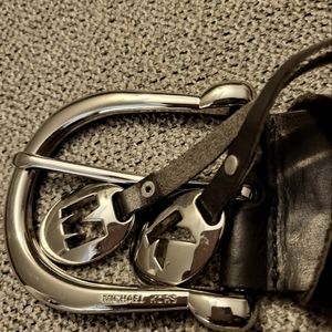 NWT Michael Kors Black Braided Leather Belt Size S